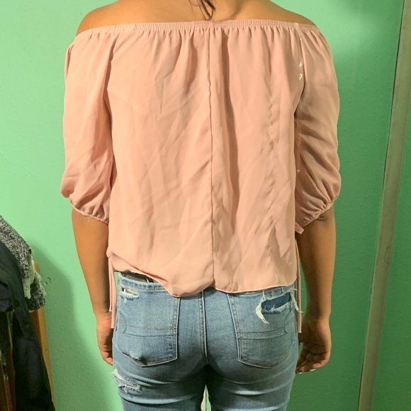 Pink off the shoulder blouse - Picture 2 of 2